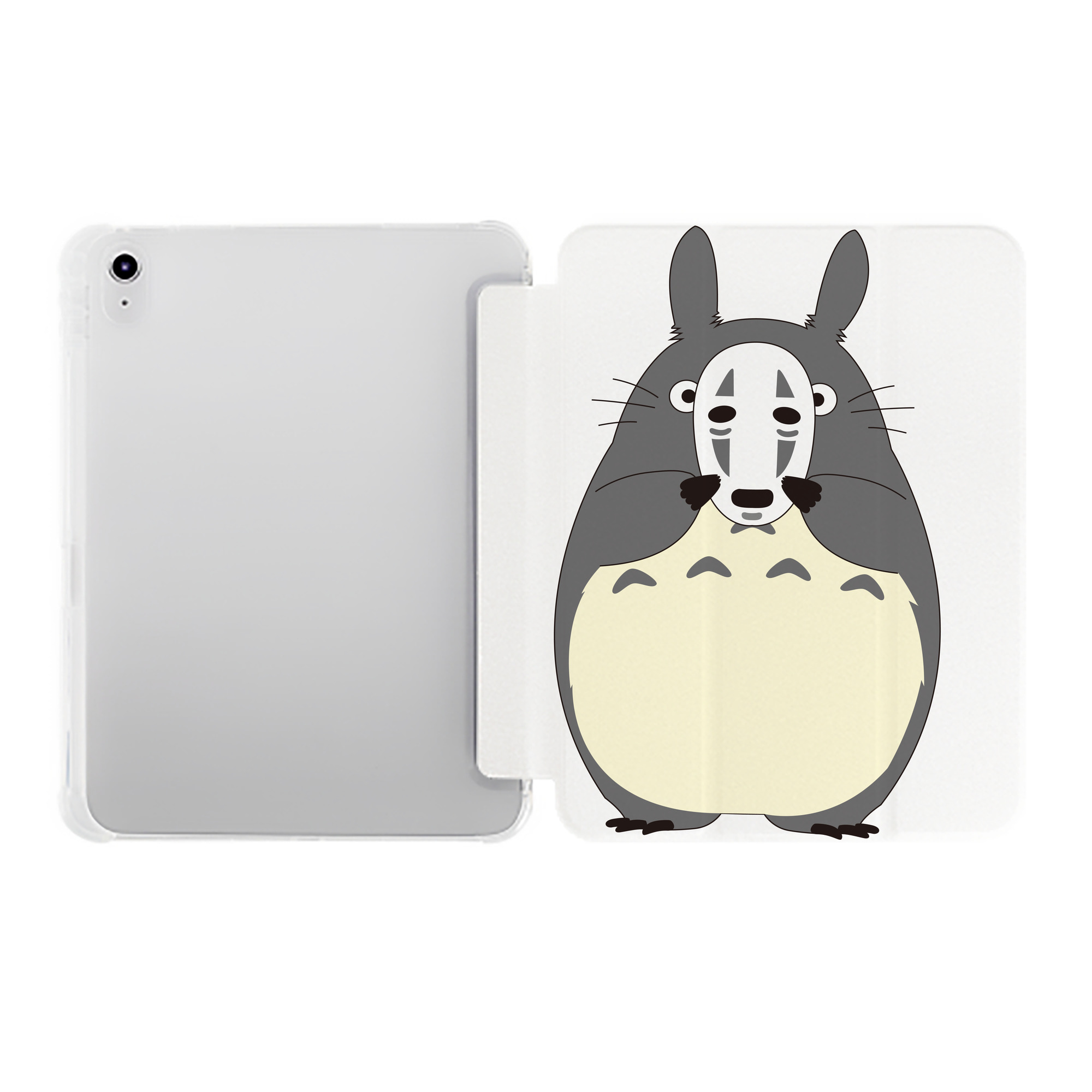 （画像用） となりのトトロ 草壁メイ 草壁サツキ My Neighbor Totoro Satsuki Kusakabe Mei Kusakabe IPad ケース ペン収納付き 三つ折りスタンド PUレザー×シリコン 対応機種9.5/10.5/10.9インチ